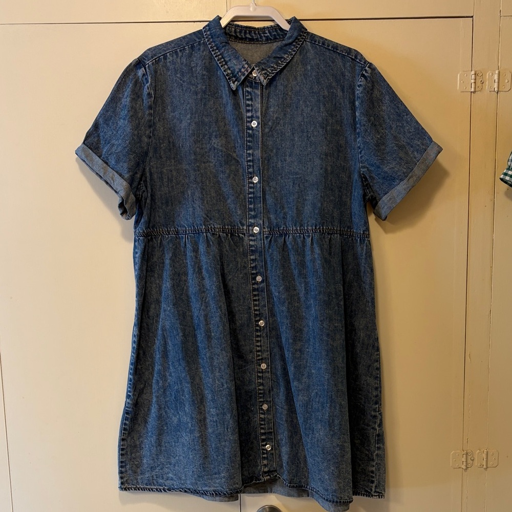 Denim Button-Up Dress